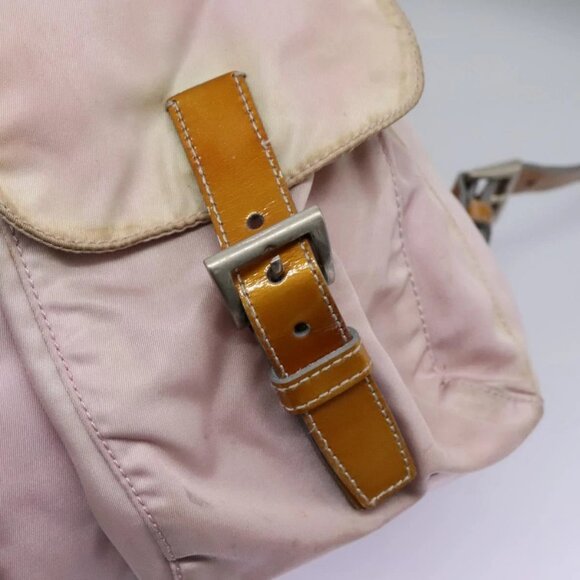 PRADA Backpack Nylon Pink Silver Auth MY315 - Picture 10 of 15